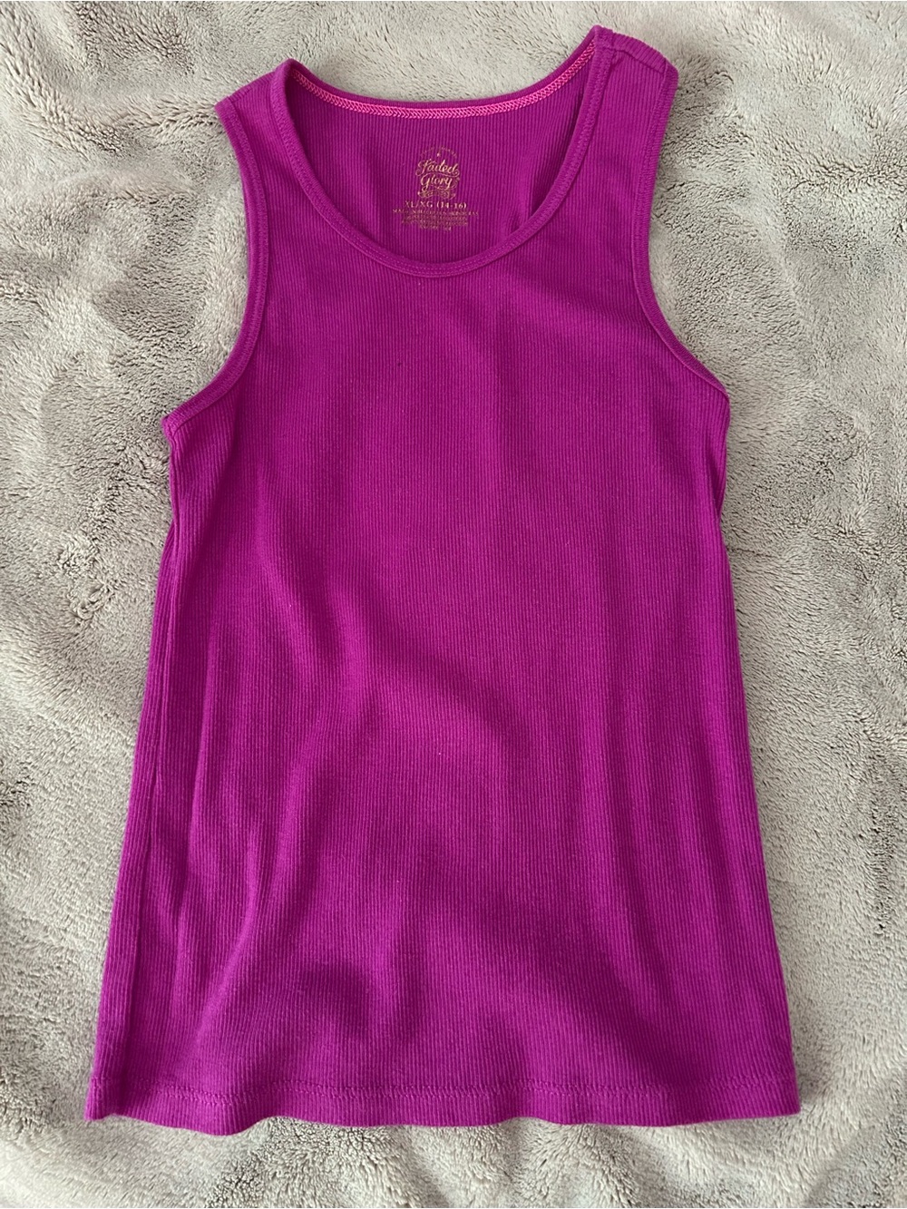 Fuchsia Ribbed Tank Top